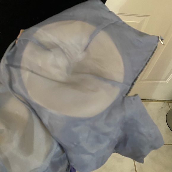 Butterfly Sequin backless silver halter crop top - Picture 2 of 11